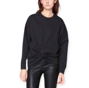 IRO Muka Twist Front Black Sweatshirt XS